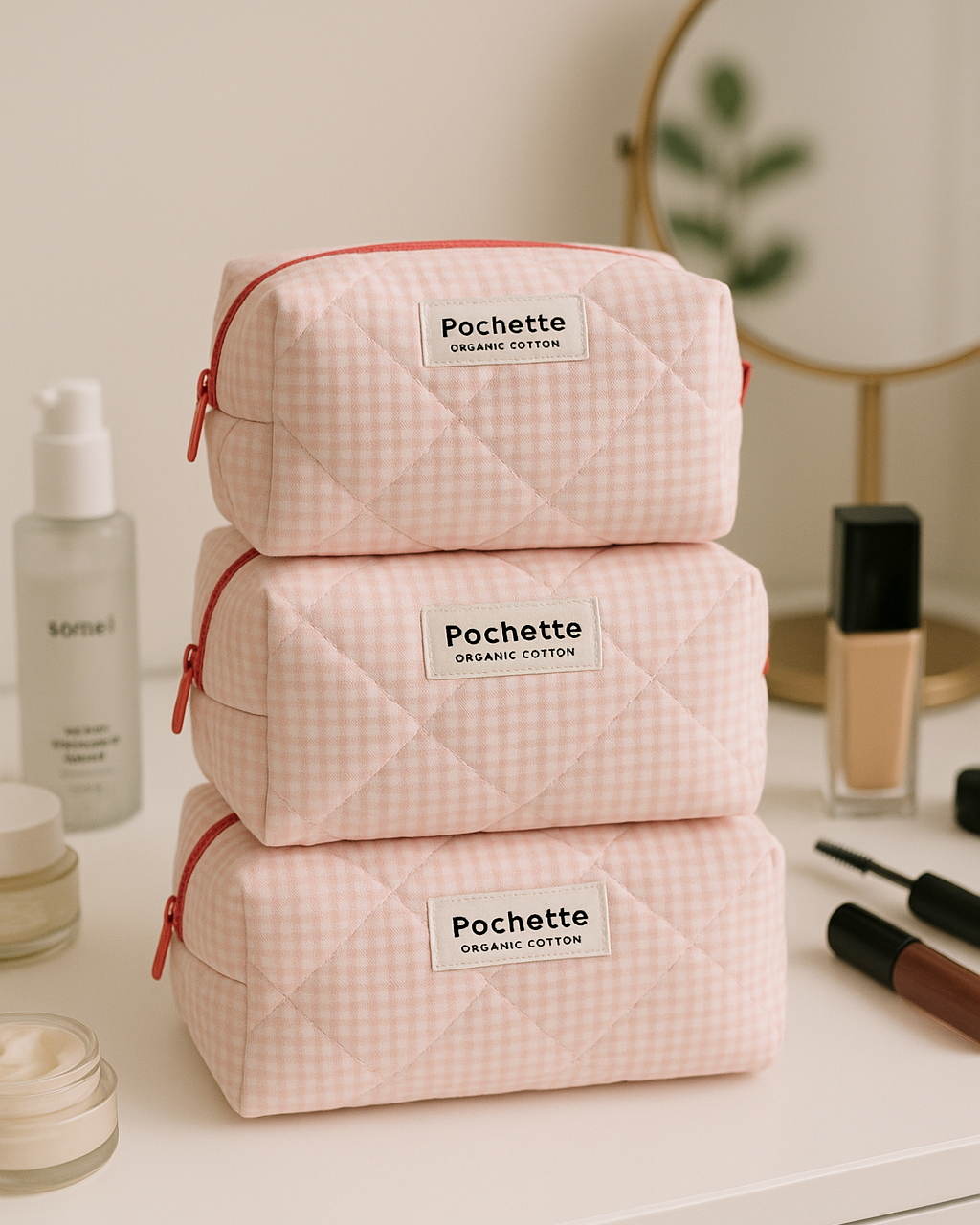 Baby pink beauty case