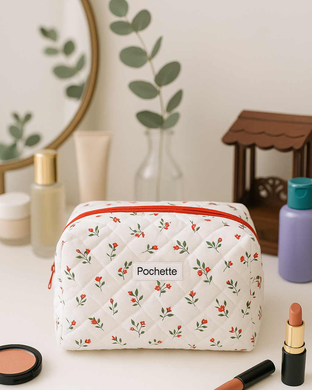 Floral beauty case