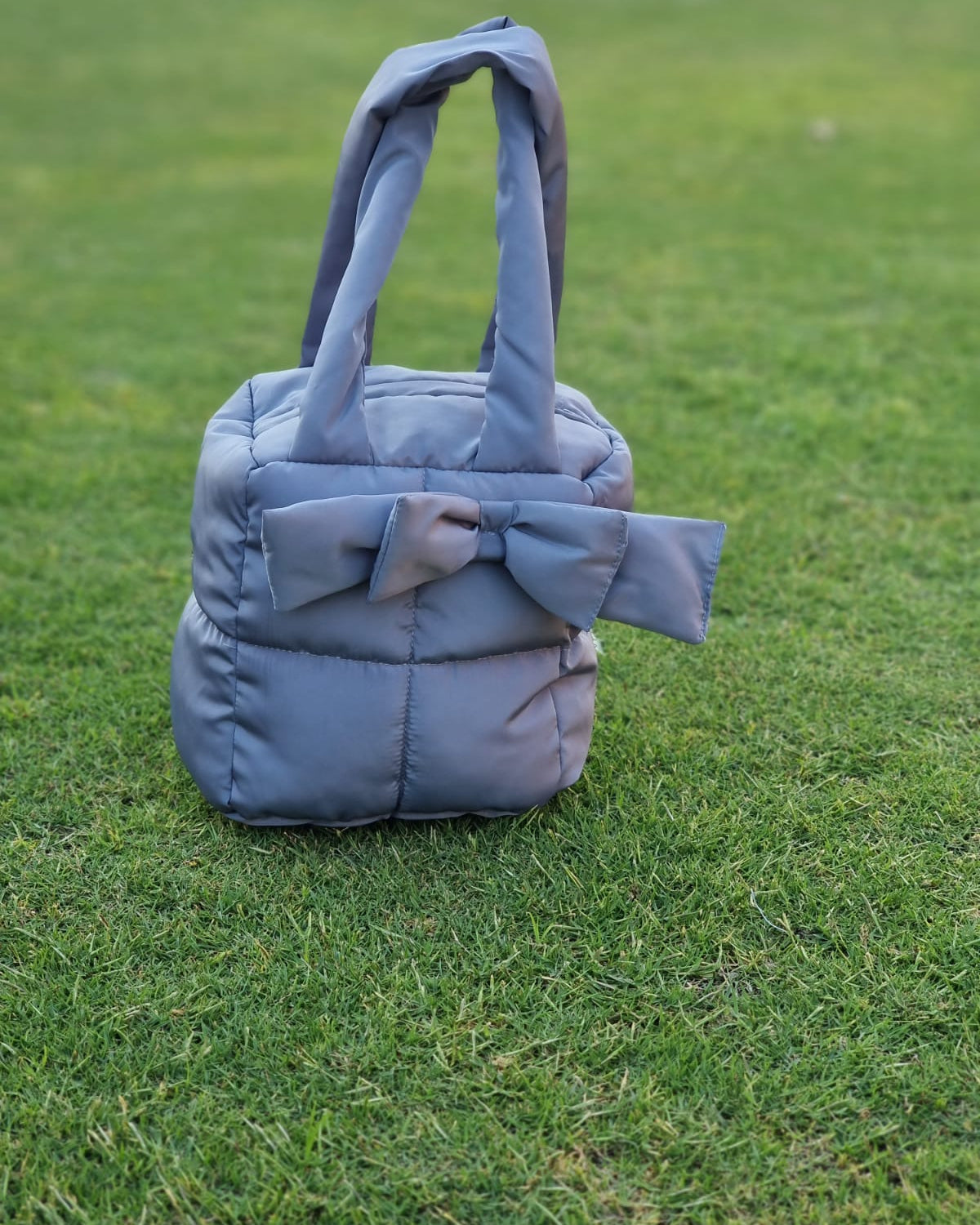 Puffer Bag Bow Tote Bag With Bow