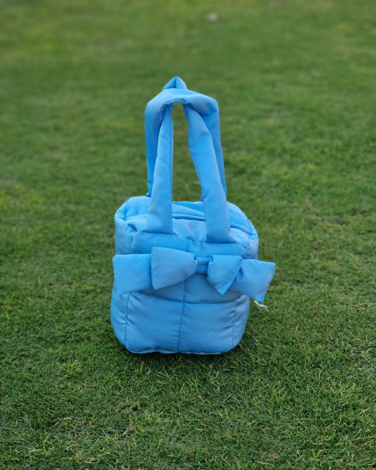 Puffer Bag Bow Tote Bag With Bow