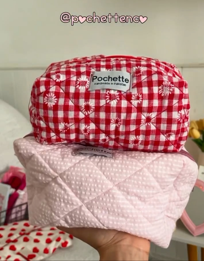 Baby pink beauty case