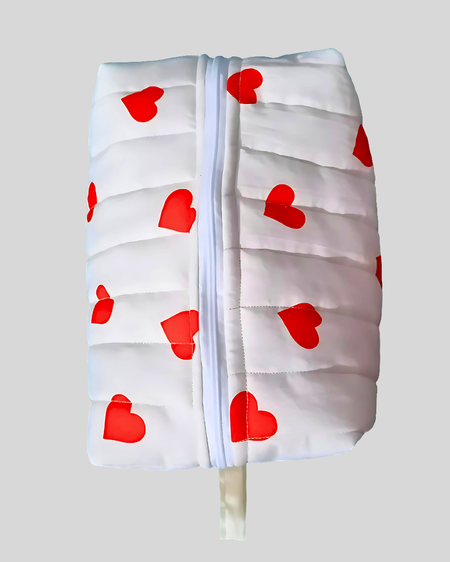 Red heart beauty case