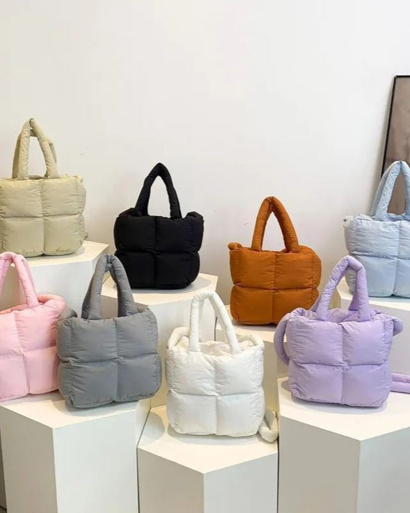 Puffer Bag Bow Tote Bag With Bow