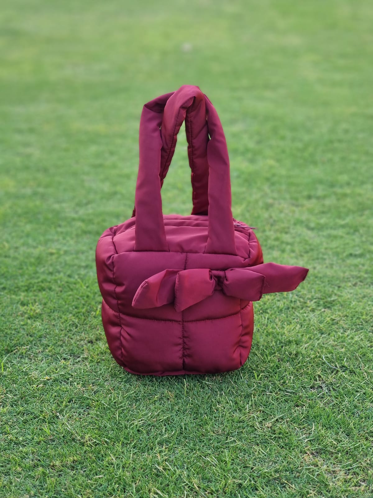 Puffer Bag Bow Tote Bag With Bow
