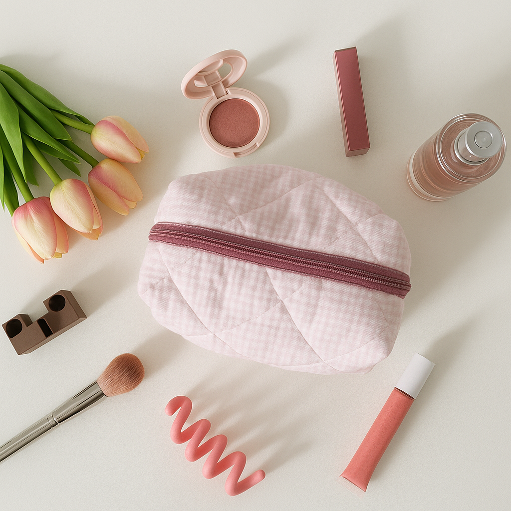 Baby pink beauty case