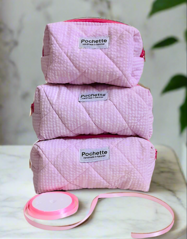 Baby pink beauty case