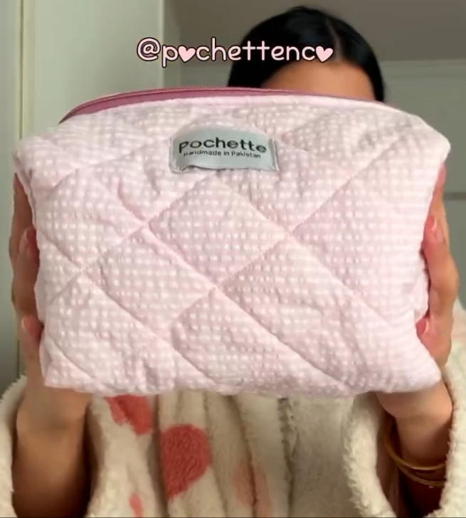 Baby pink beauty case