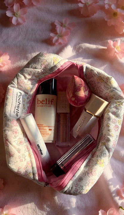 Sylvie Beauty Case | Quilted Makeup & Skincare Storage Case - Pochette