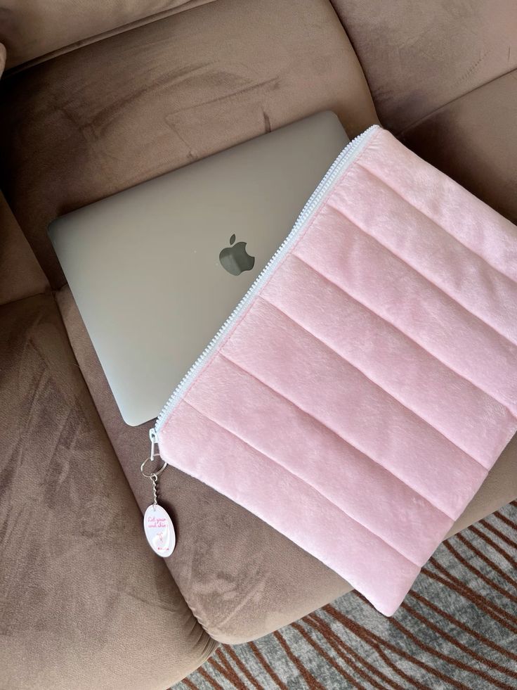 Pink Fleece Laptop Sleeve